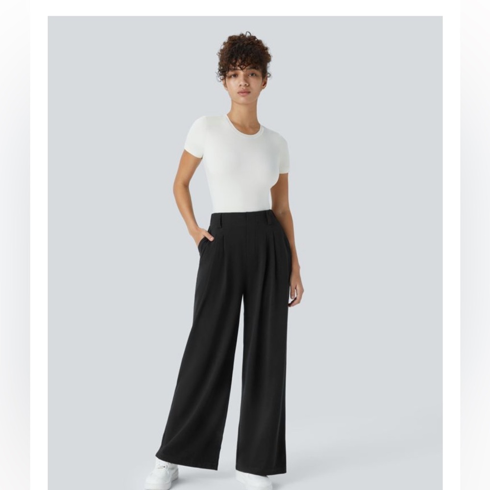 Halara Flex™ High Waisted Pocket Wide Leg Waffle Work Pants